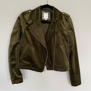 LC Lauren Conrad Green Moto Jacket